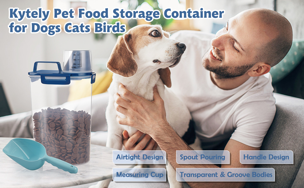 Pet Supplies Kytely Dog Food Storage Container Small, Airtight Cat