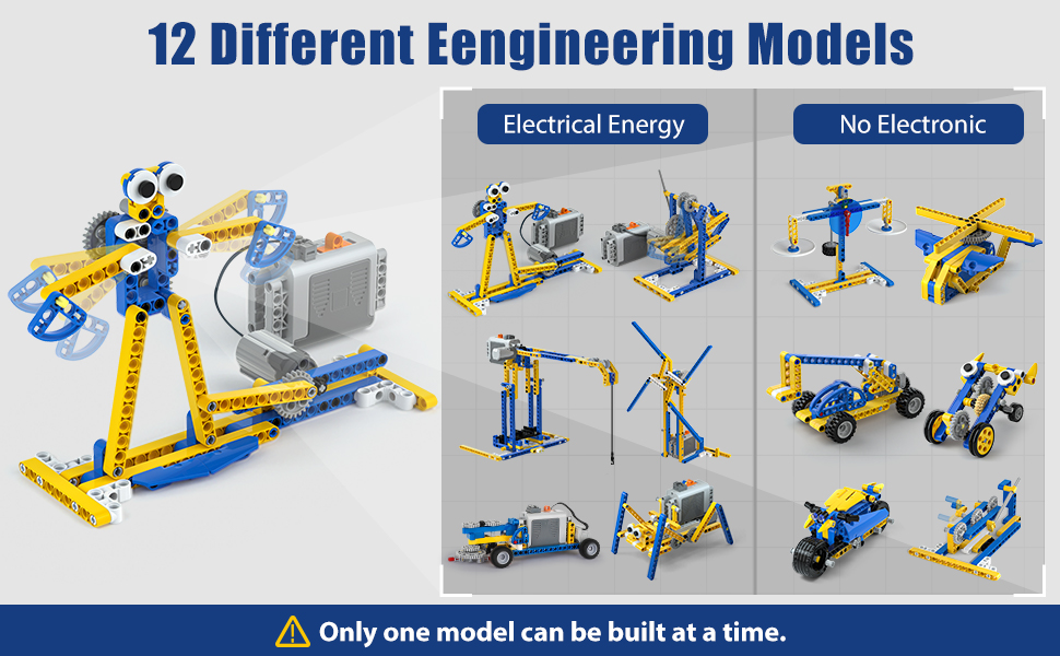 STEM Building Toys for Kids 68 812, 12 in 1 Educational Engineering