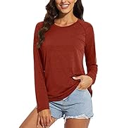 MAGCOMSEN Women's Long Sleeve Shirts UPF 50+ Workout Tops Sun Protection Athletic Running Swim Ra...