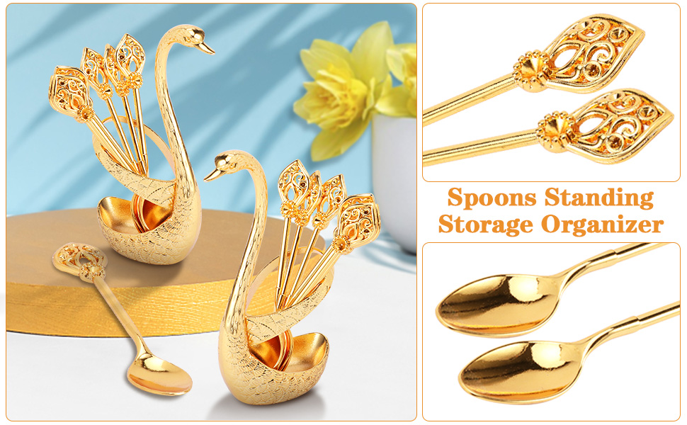 Delicate Dessert Fruit Small Spoons Home Kitchen Set for Kids Dessert