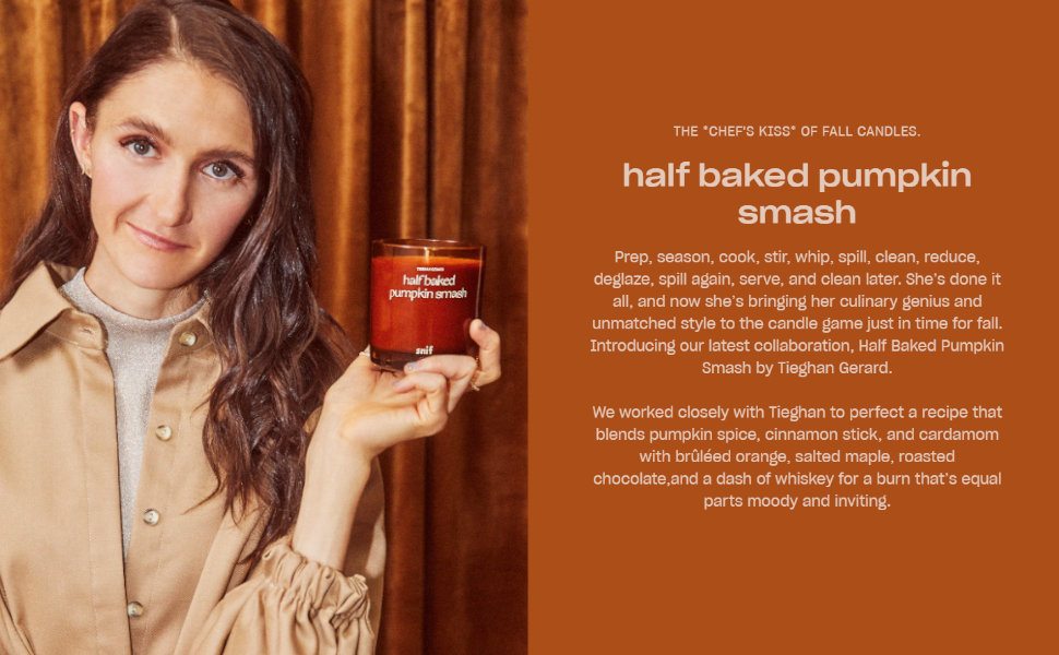 half baked pumpkin smash candle