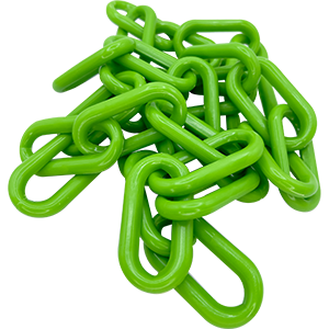 2002 5ft Big Green Plastic Chain M&M Bird Toys hand cut plastic medium large beak feet versatile