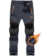 TACVASEN Men's Snow Ski Pants Fleece Lined Winter Pants for Men Water Resistant Thermal Snowboard...