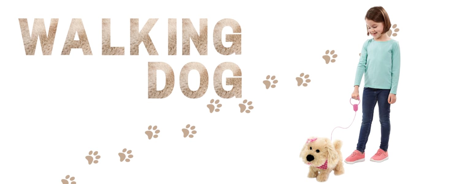 Fluffy Plush Walking & Talking Dog or Unicorn Toy Electronic Pet with