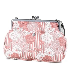 Vintage Floral Kiss Lock Purses Handbags (Small/Retro Flower