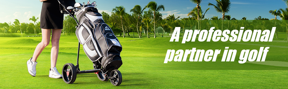 Costway 3 Wheel Golf Push Cart