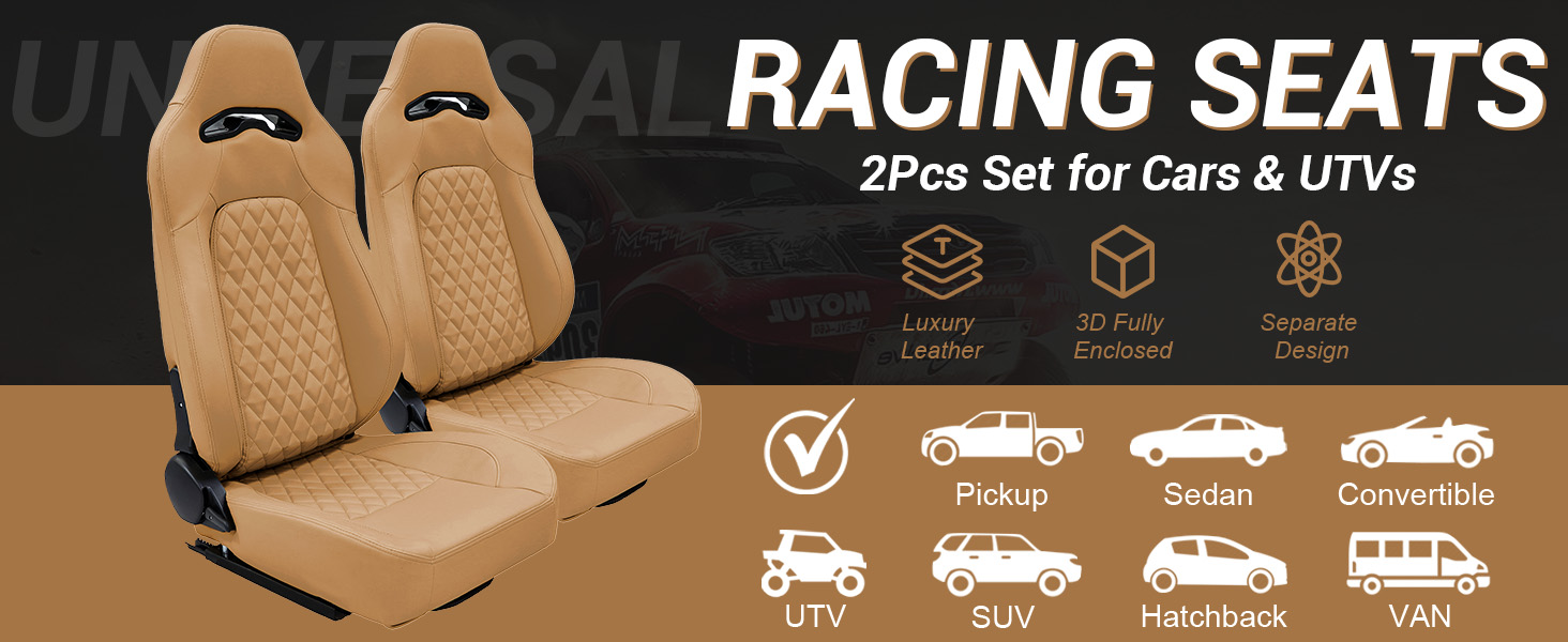 Universal Racing Seats Bucket Seats Adjustable Car Seats