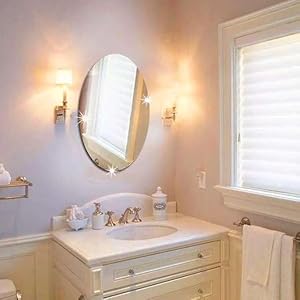 Oval Shape Adhesive Mirror Sticker for Wall