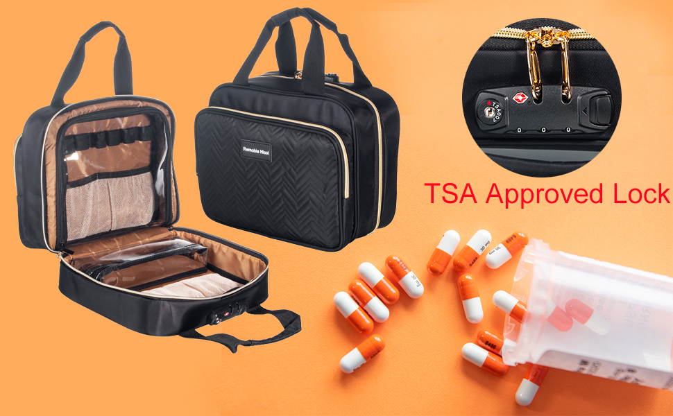 Remobia Hicol Lockable Secure Large Pill Bottle Organizer