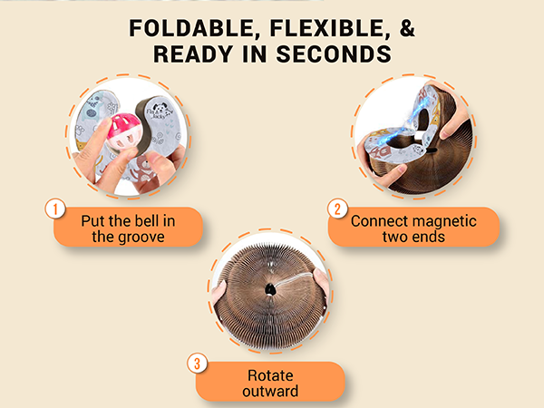 Kitty Curls cat Toy Foldable Magic Organ Cat Scratching Board Cat Ball Adventure