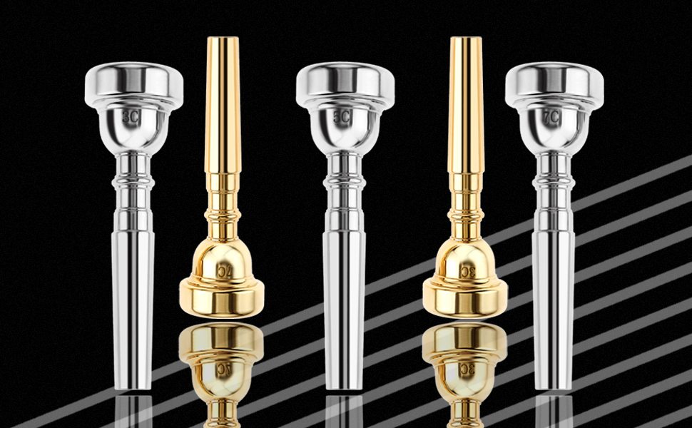 3 Pack Trumpet Mouthpiece 7C 5C 3C Trumpet Mouthpiece Set