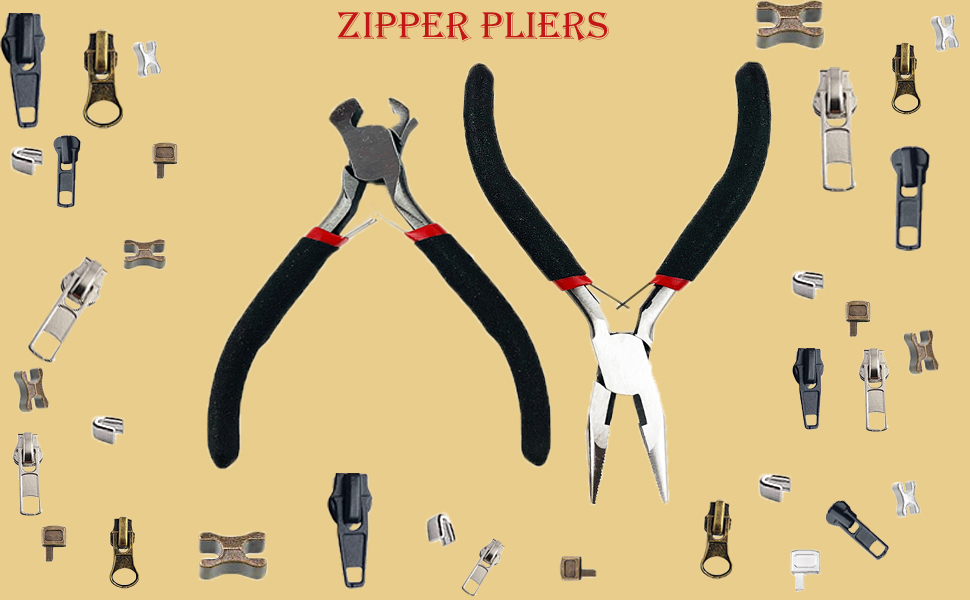 DmHirmg Zipper Repair Kit Pliers Tool to Replacement