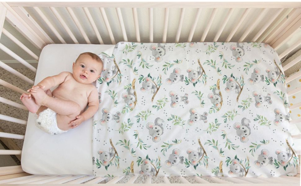 HawSkgFub Koala Bear Leaf Baby Blanket Boy Girl Gift