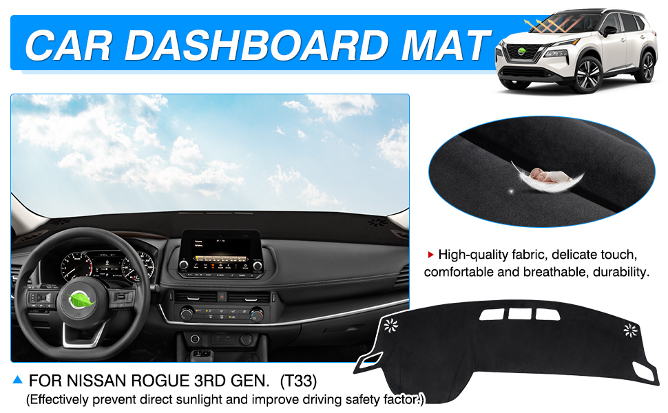Autorder Dashboard Cover Mat for Nissan Rogue 2021 2022