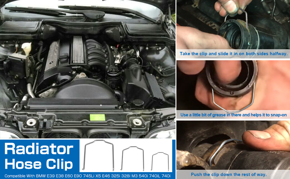 YESHMA Radiator Hose Retaining Spring Clip Replaces 154 23 Horse Shoe Clip Cooling