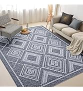 COOVA Vintage Printed Living Room Area Rug – Kid and Pet Friendly 5x7ft Area Rug, Non-Shedding So...