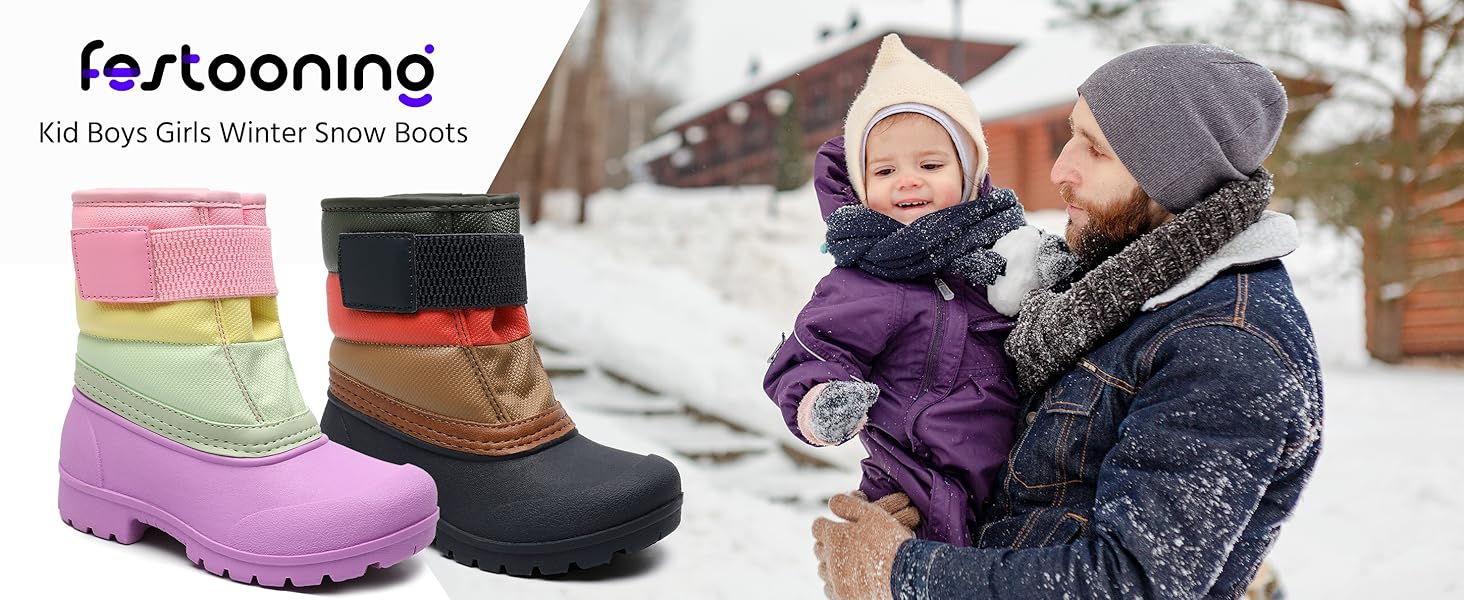 Winter Warm Snow Boots for Toddler Boys Girls