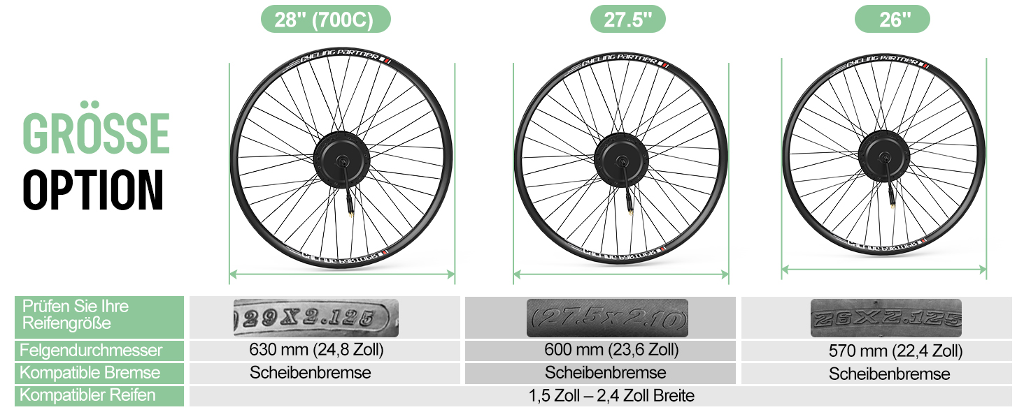 rear wheel size