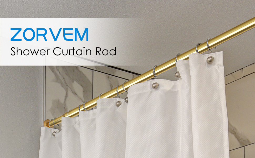 ZORVEM Tension Shower Curtain Rod 5494 inch NonSlip and