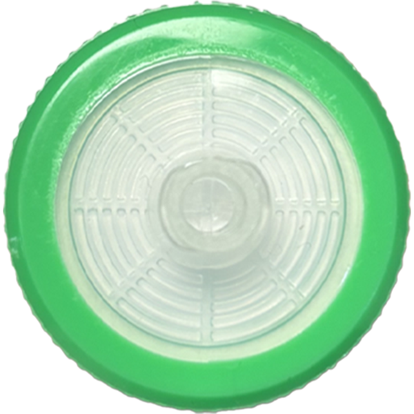 100 Count Syringe Filters, PTFE 25mm Diameter 0.22um Pore Size (Red)