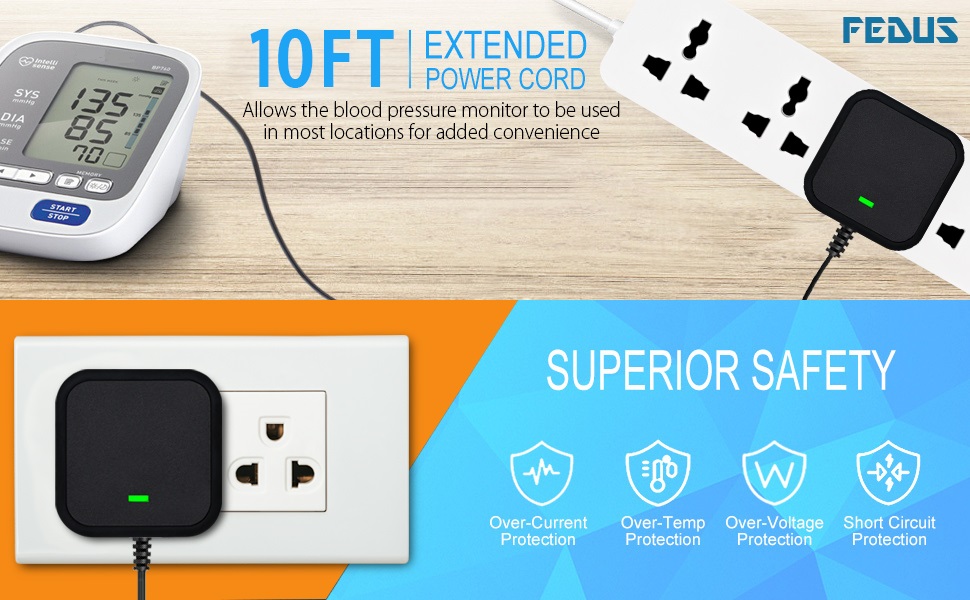 FEDUS Bp Ac Power Charging Adapter For Dr Morepan ... 3 power adaptor for omron