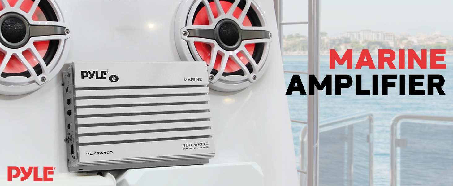 bluetooth receiver stereo channel amplifier marine speaker waterproof