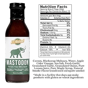 Mastodon bbq sauce ingredients and nutrition