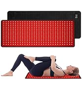 YUDNLIB Red Light Therapy Pad, 31.5 * 11.8in with 480 LEDs, 660nm & 850nm, 5-Level Dimming & Puls...