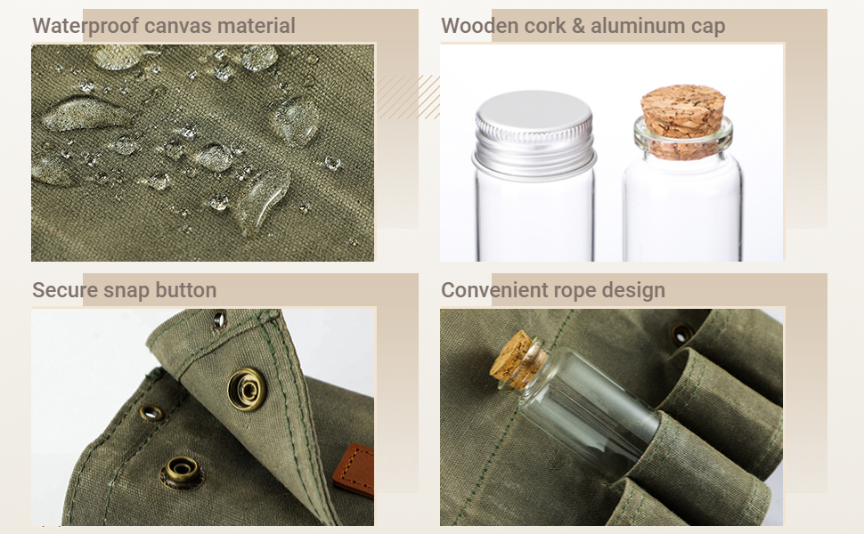 Varku Portable Spice Bag, Camping Spice Kit with 9 Spice