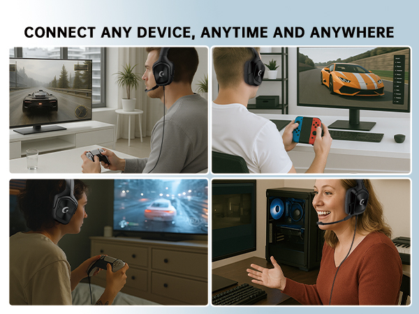 Gaming Headset with Mic for PC PS xbox