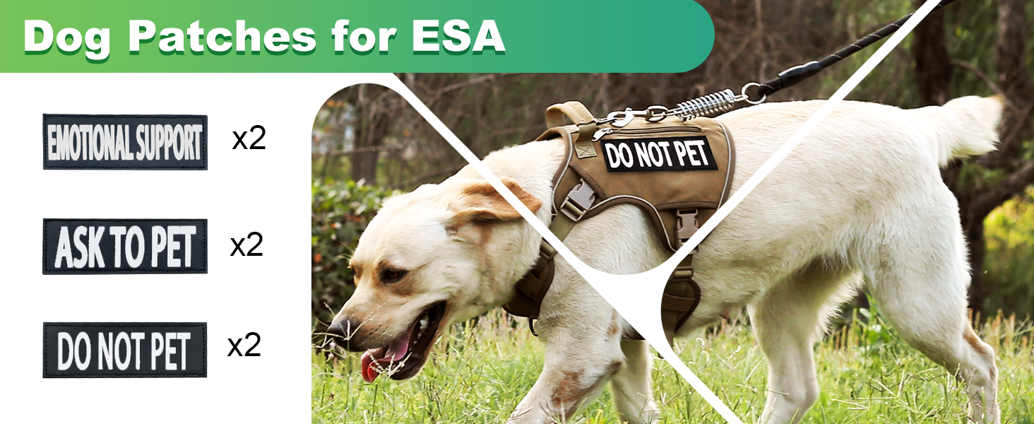emotional support ask to pet do not pet patches L pc