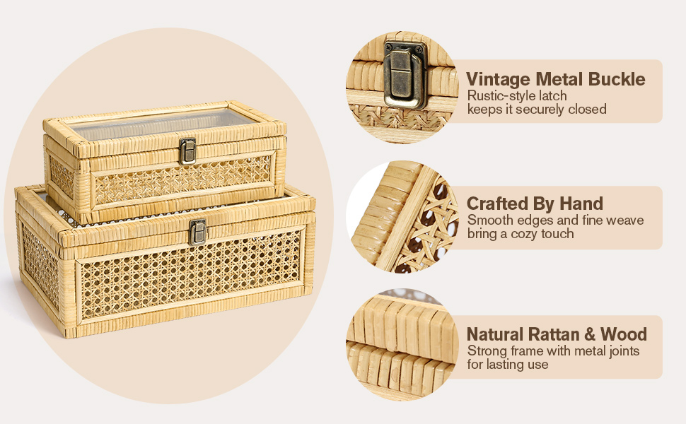 rattan basket with lid