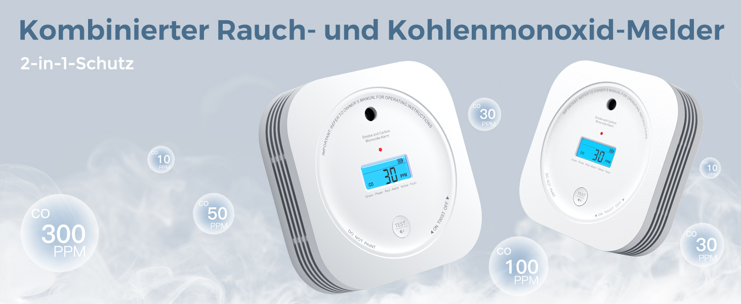 AEGISLINK Rauch -und Kohlenmonoxid-Melder SC200