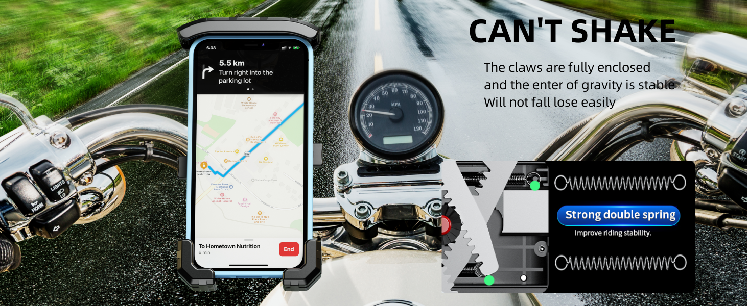 Bike Phone Holder Handlebar Clamp