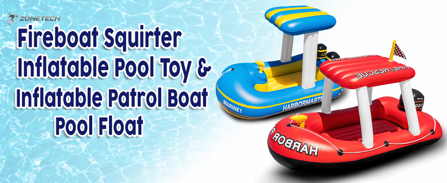 Inflatable Patrol Boat Pool Float