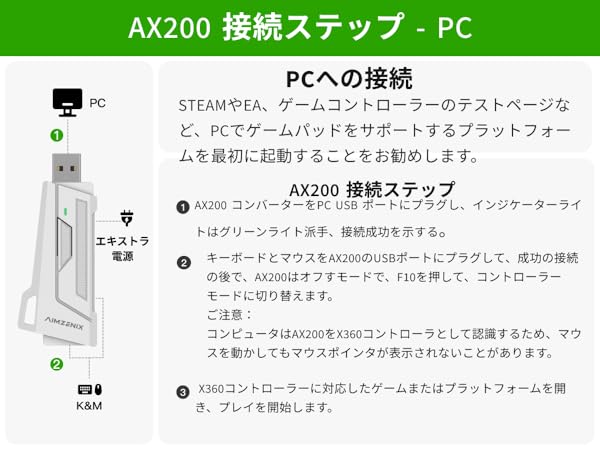 【AIMZENIX】AX200pro コンバーター 【付属品・説明書完備】 Amazon | AIMZENIX PC用コンバーター コンバーター PC AX200 PRO