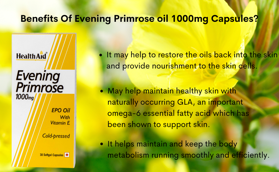 Health Aid Healthaid Evening Primrose Oil 1000 mg With Vitamin E 30