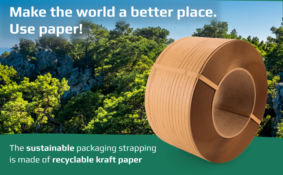 IDL Packaging 1/2" x 6500' Made of 100 Paper Strapping