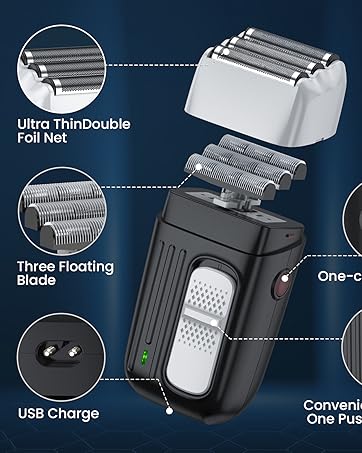 Electric Razor for Men - Foil Shaver for Beard & Head