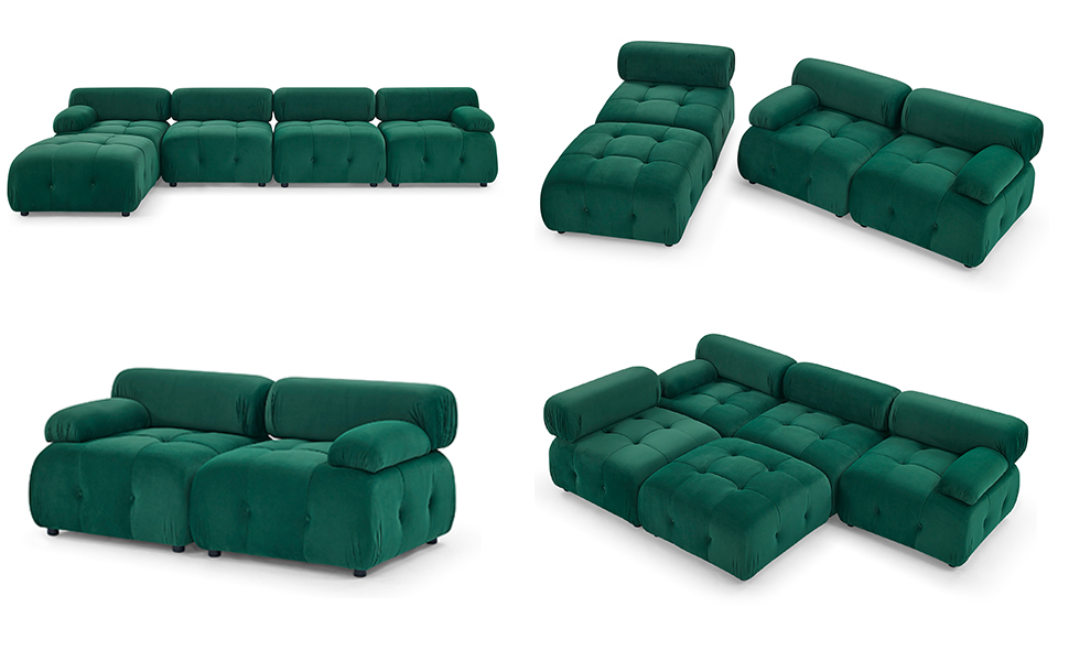 Modular Sectional Sofa, Button Tufted Designed Cloud Sofa