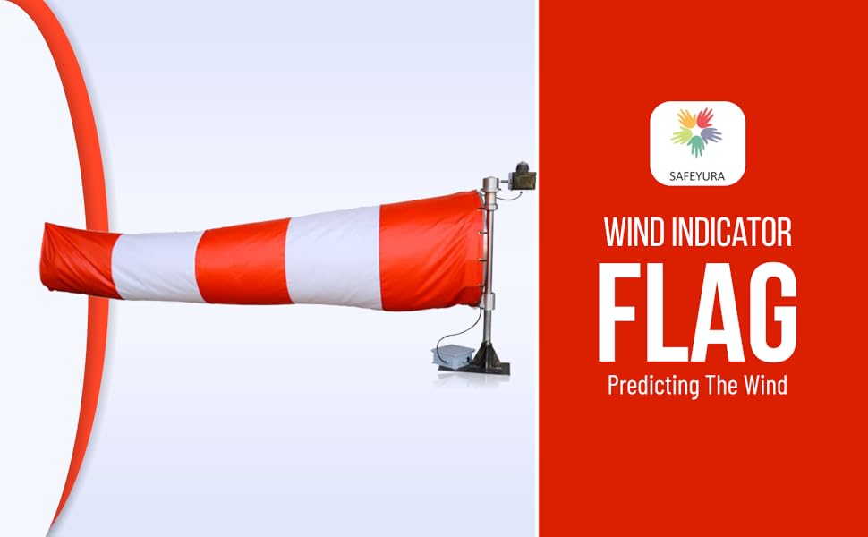 SAFEYURA Wind indicator flag Wind soak for Industries and Airports (6