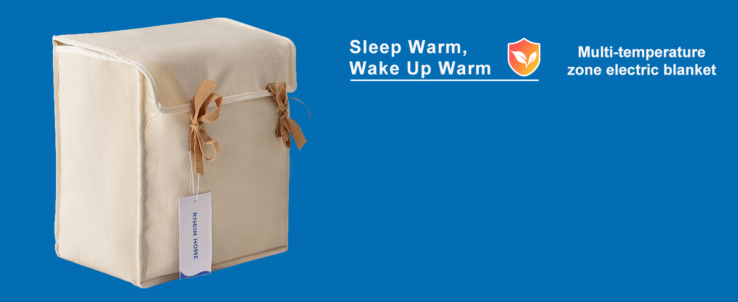 RHEIN HOME Fleece Top Multizone Electric Blanket King Size Dual