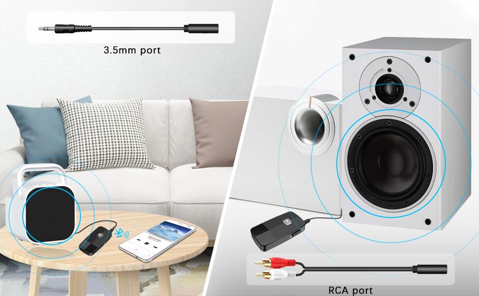 Friencity Bluetooth 5.0 Receiver for Car, Wireless Audio