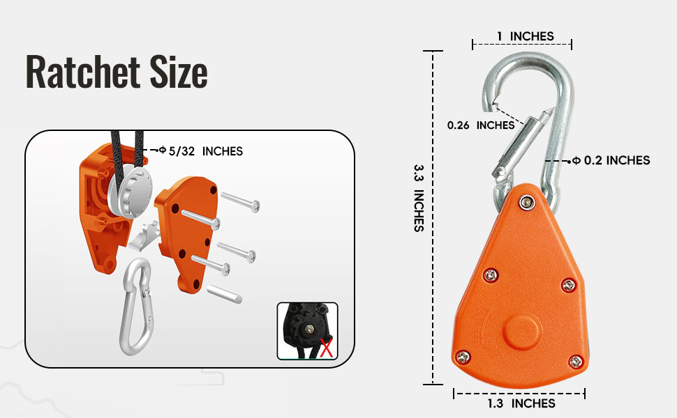 Ratchet Rope Size