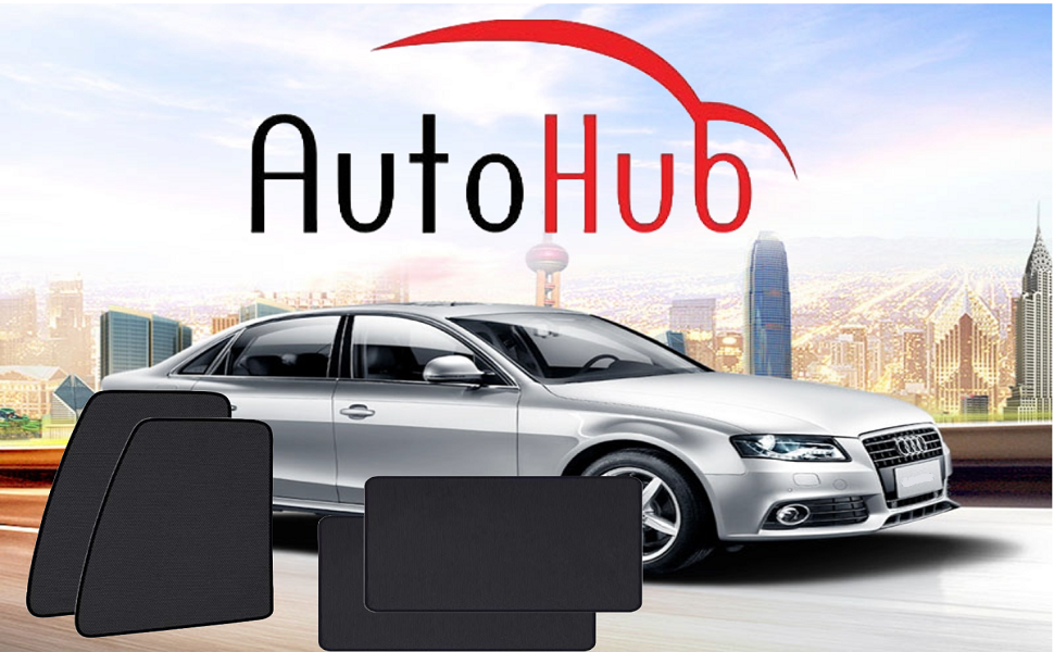 Auto Hub Car Window Sunshade/Curtains Compatible with Maruti Baleno