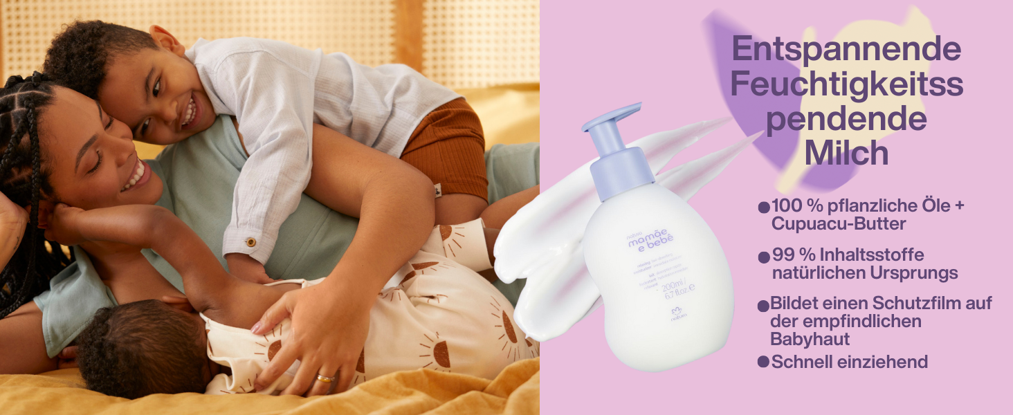 Natura Mamae e Bebe Entspannende Feuchtigkeitsspendende Milch