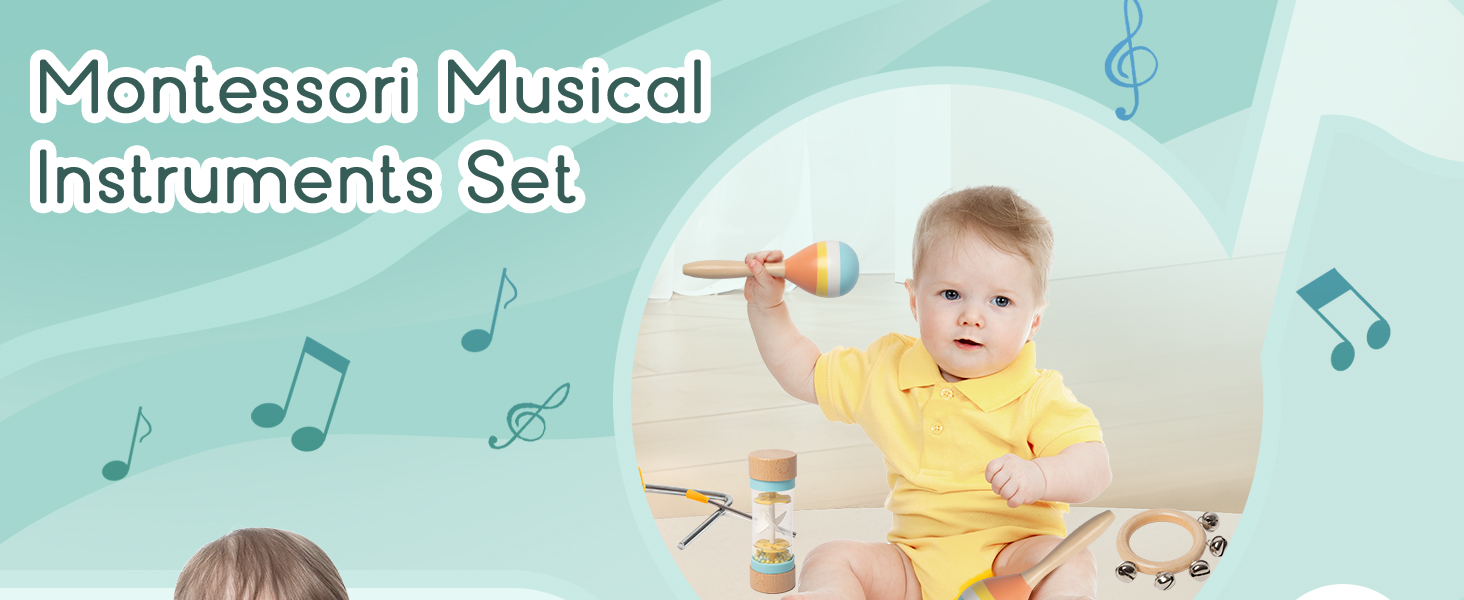 WowJoyLab Toddlers Musical Instruments Montessori Musical