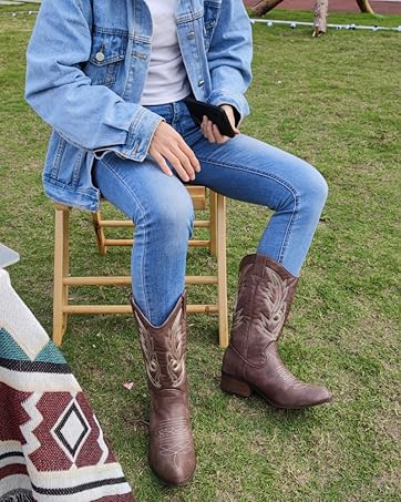 SheSole Ladies Wide Calf Western Cowgirl Cowboy Boots 17 ladies cowboy boots