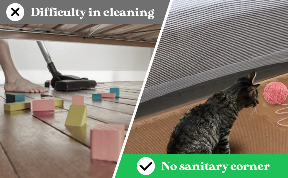 HFYZZ 5 Pieces Under Bed Blocker Clear Under Couch Blocker