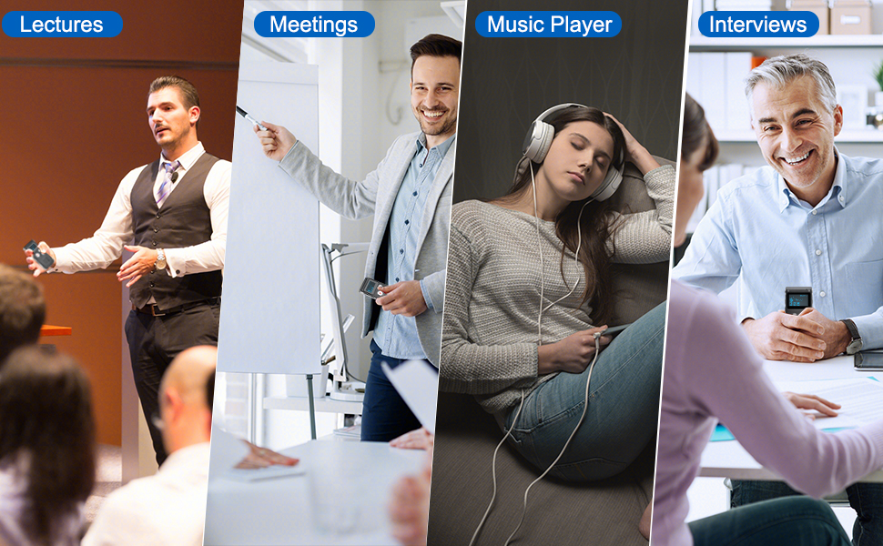 COVVY 16GB Portable Digital Voice Recorder Audio Recorder Sound